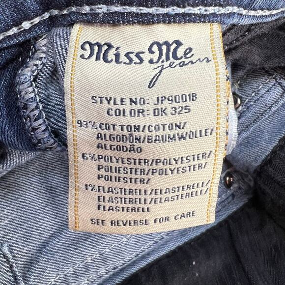 Miss Me Jeans Women's 27 (4) Blue Signature Boot Flower Sequin Pockets Blingy - Picture 8 of 15